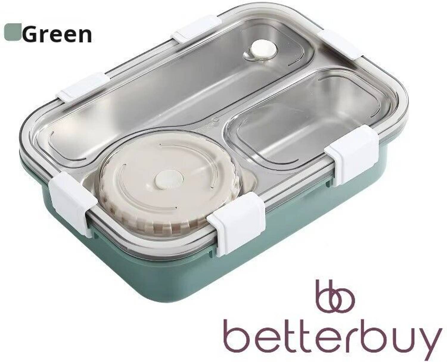 Better Buy Sleek 3 Containers Stainless Steel School Lunch Box