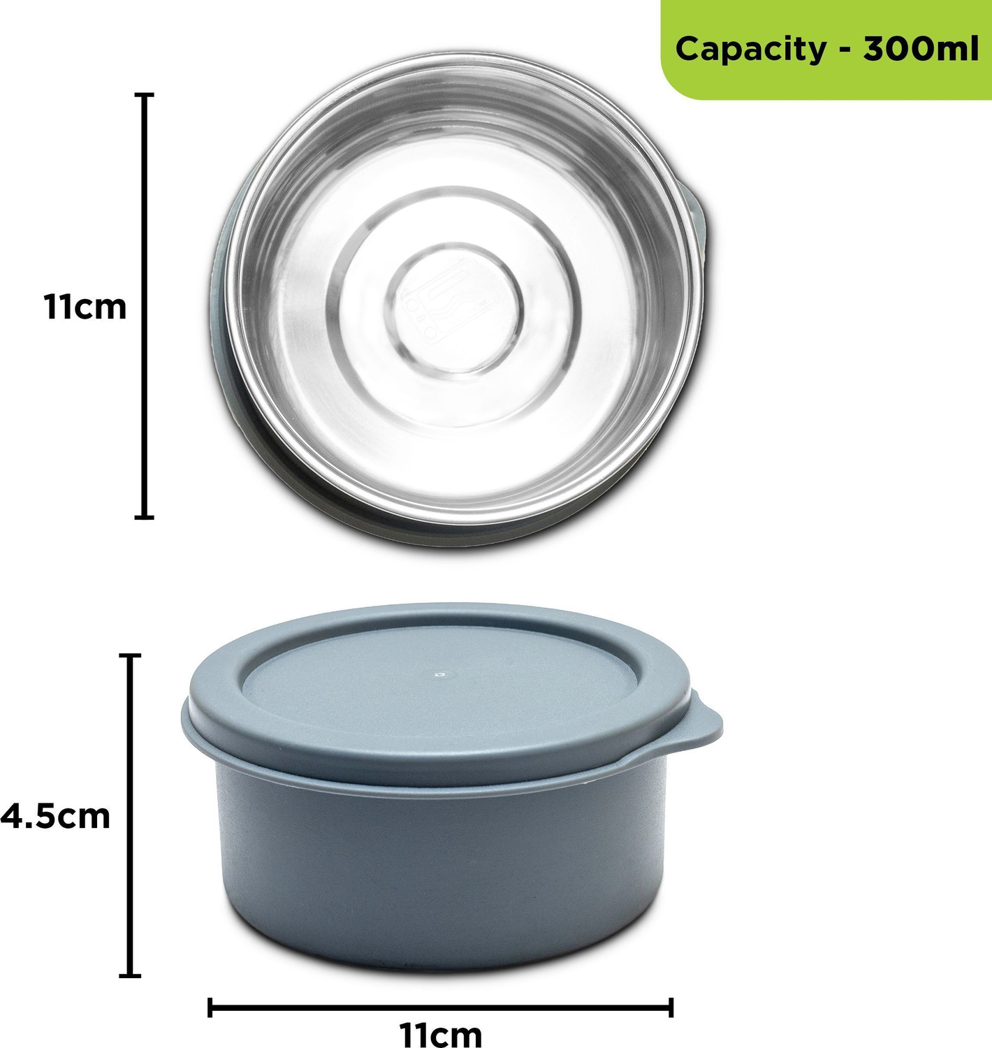 Image of Allo Stainless Steel Lunch Box for Office with Bag, Microwave Safe AirTight, Set of 3 3 Containers Stainless Steel College Lunch Box