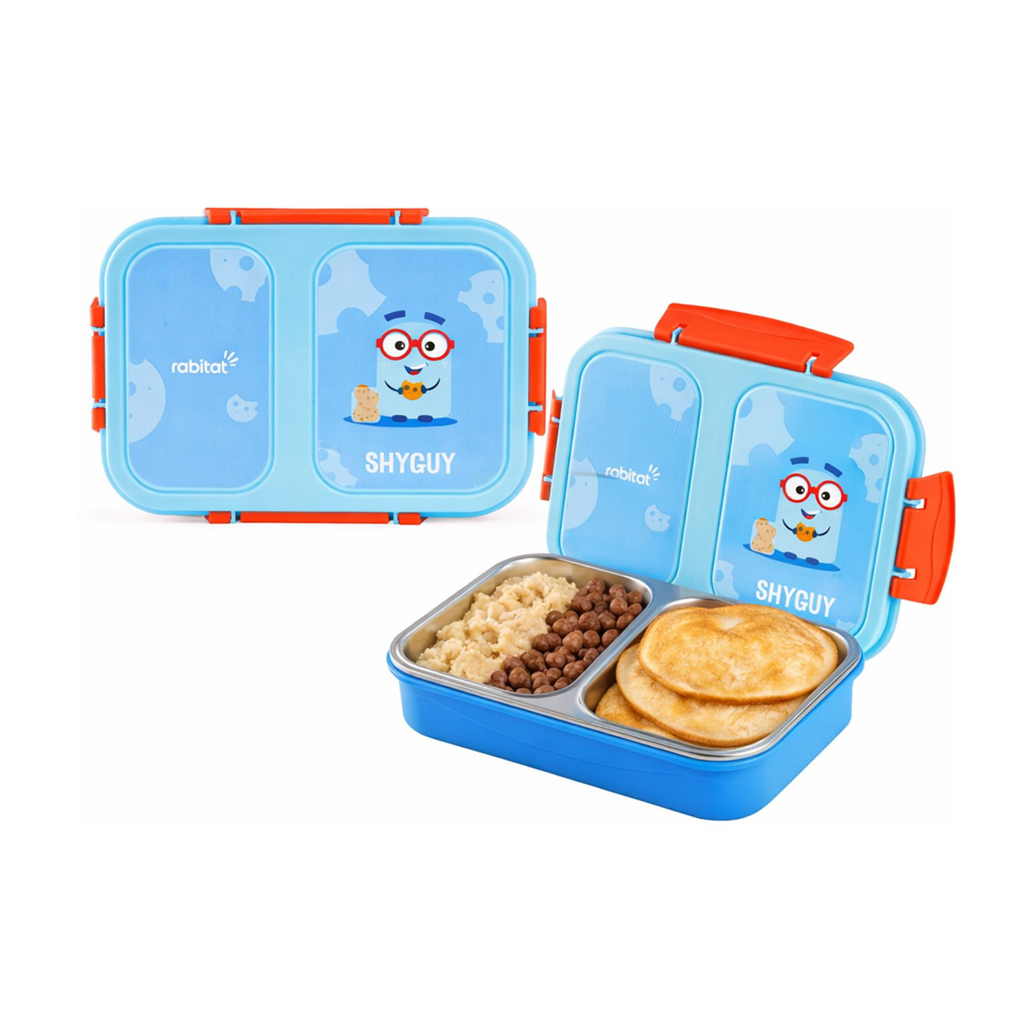 Image of Rabitat Yumzee Smash Lunchbox for School - Shyguy 1 Containers Stainless Steel School Lunch Box