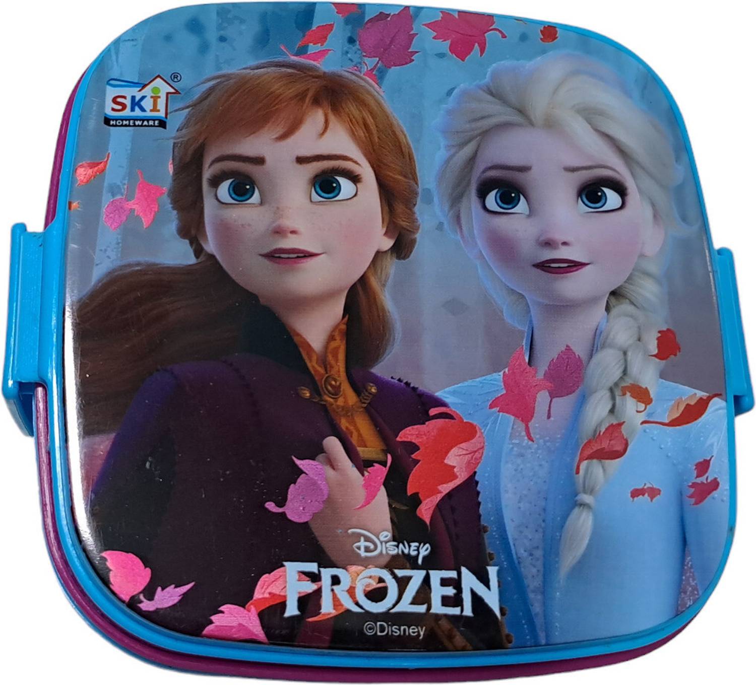 ANMOL'S SMILEY ski_lunchbox_disneyfrozen 2 Containers Plastic School Lunch Box