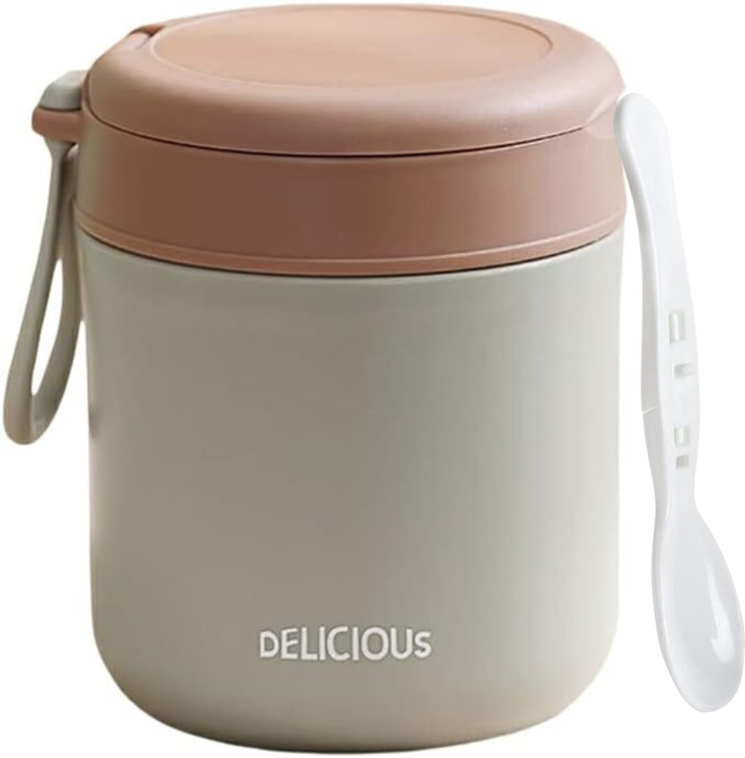 Image of Bhaguji Insulated Food Container for Kids Adult Food Jar with Folding Spoon Leak Proof 1 Containers Stainless Steel Office Lunch Box