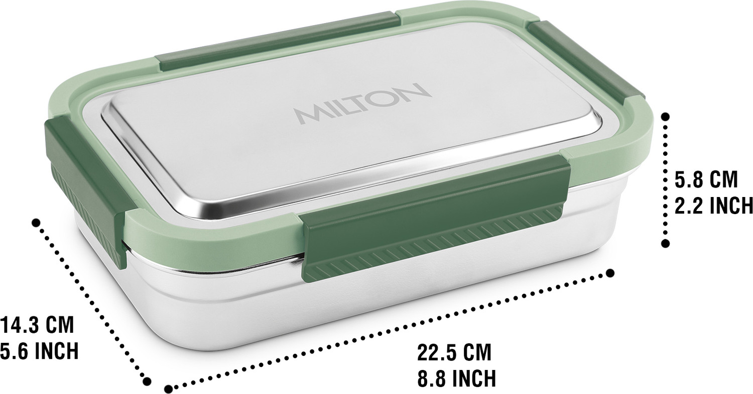 Image of MILTON Modern Meal Sr 2 Containers Stainless Steel College Lunch Box