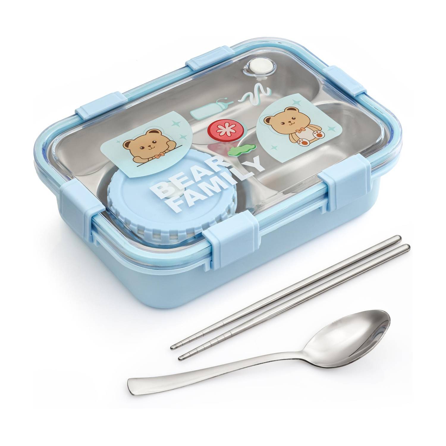 Boxito Steel Leak Proof Lunch Box 3 Containers - Image 1