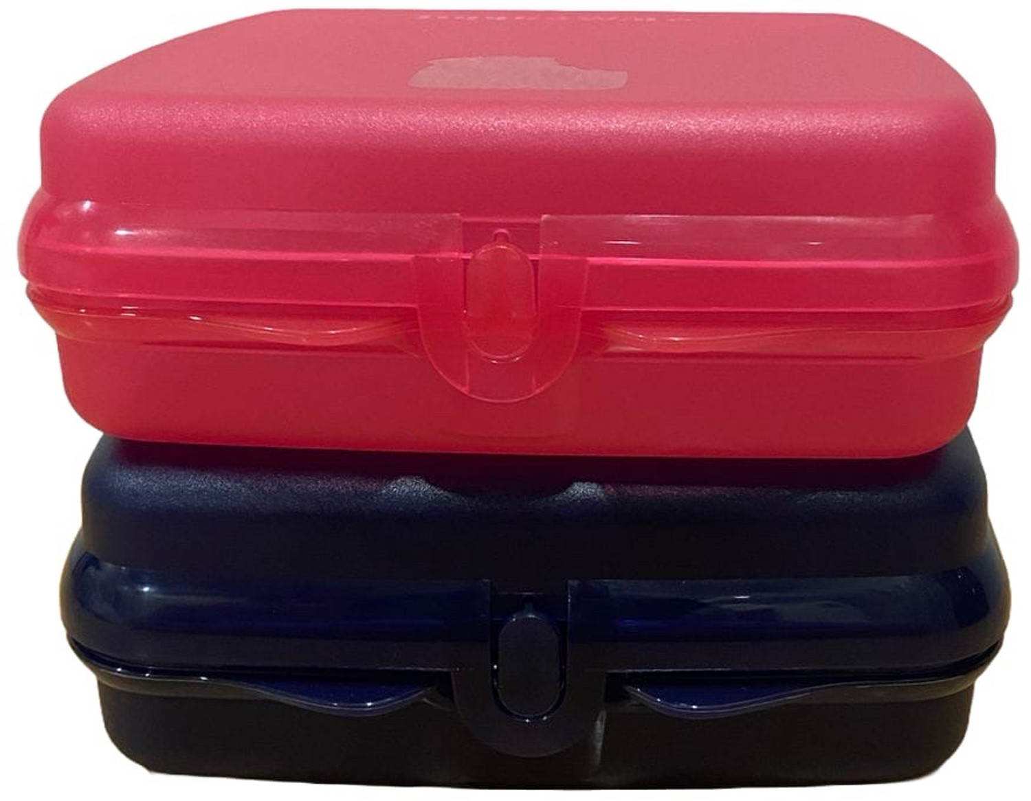 Image of TUPPERWARE Sandwich box 2 Containers Plastic Office Lunch Box (500 ml)