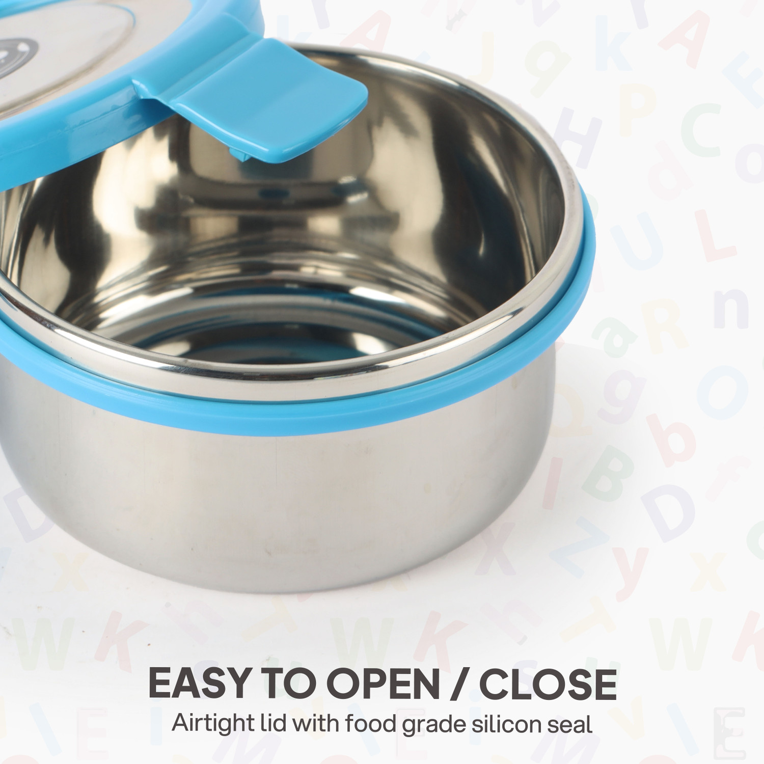 Image of cello Kidzbee Little Lunch Stainless Steel Leak Proof Meal Set with Jacket For Kids 1 Containers Stainless Steel College Lunch Box