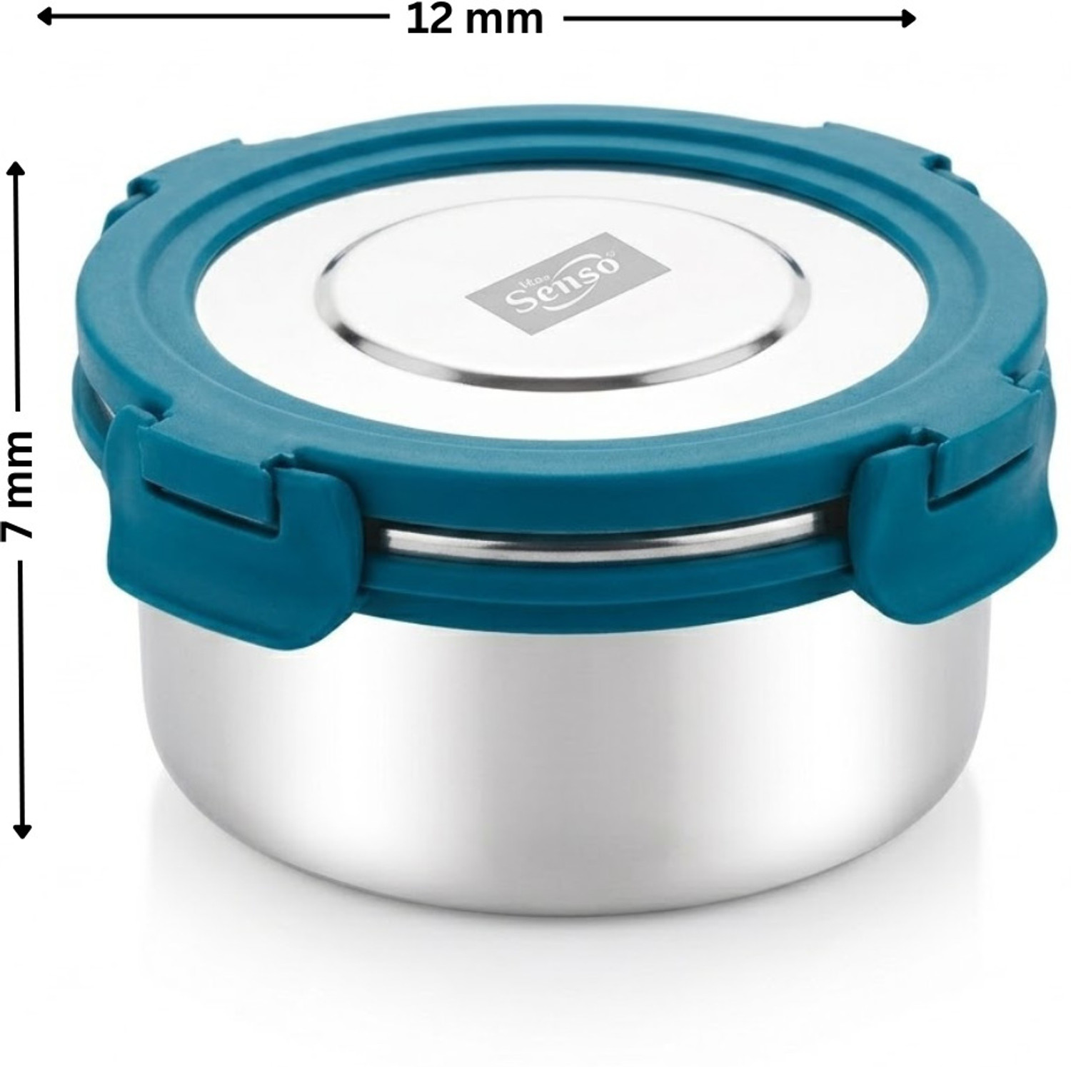 Image of Max Senso Apolo Stainless Steel Airtight & Leak Proof Lunch Container (Blue) 1 1 Containers Stainless Steel, Plastic Office Lunch Box