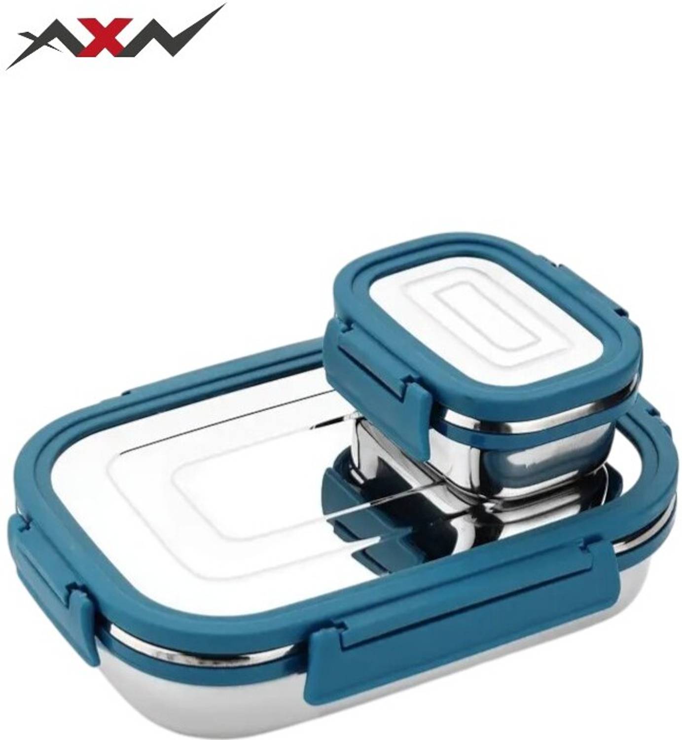 AXN Stainless Steel Tiffin for Kid 2 Containers Stainless Steel School Lunch Box — Lunch Boxes & Tiffins