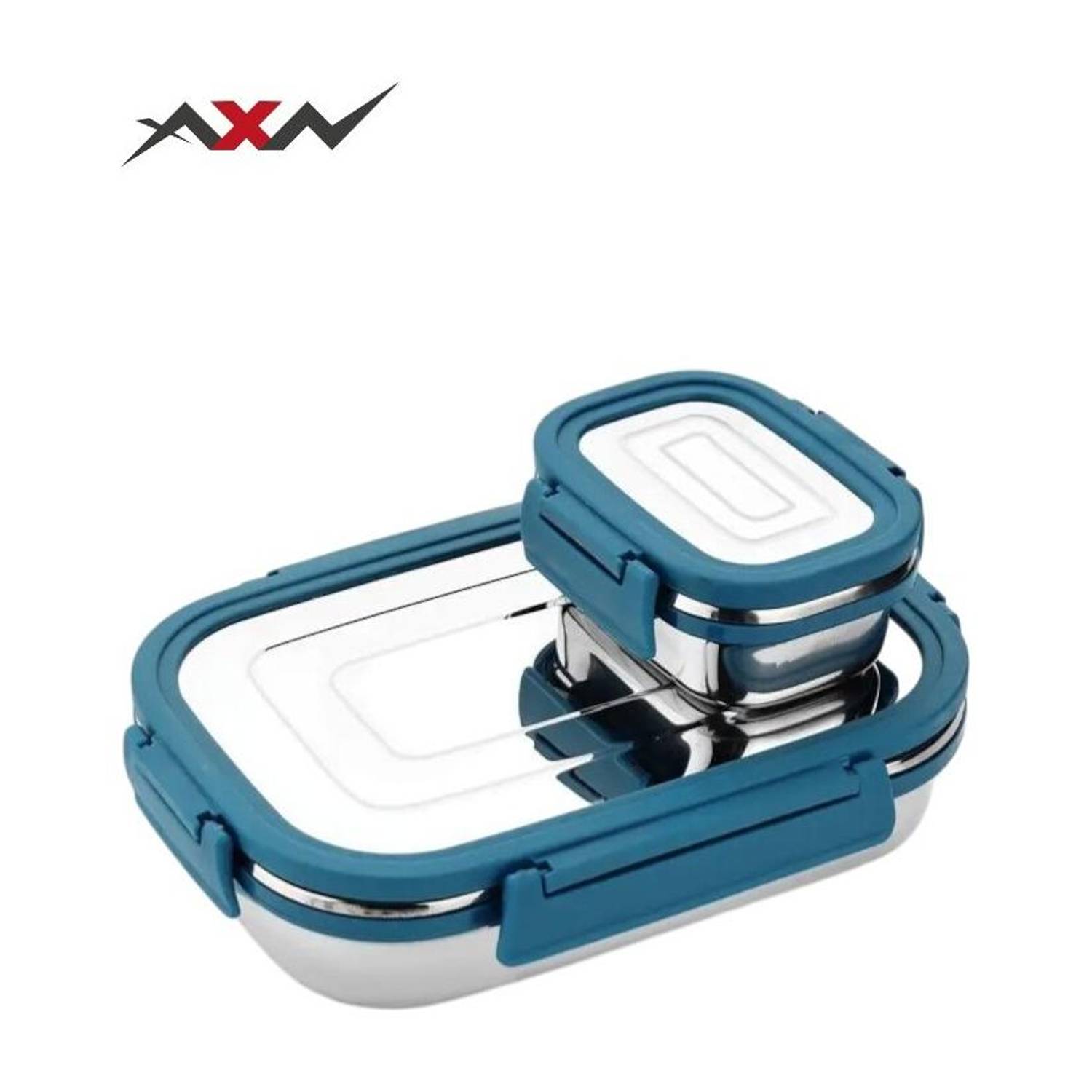 AXN Stainless Steel Tiffin for Kids, 2 Containers - Image 1