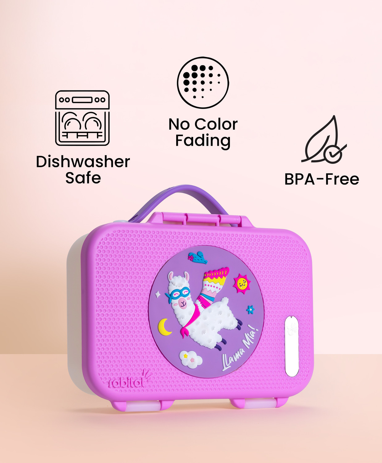 Image of Rabitat Munchbee Steel Divided Lunch Box for School - Chatter Box 1 Containers Stainless Steel School Lunch Box