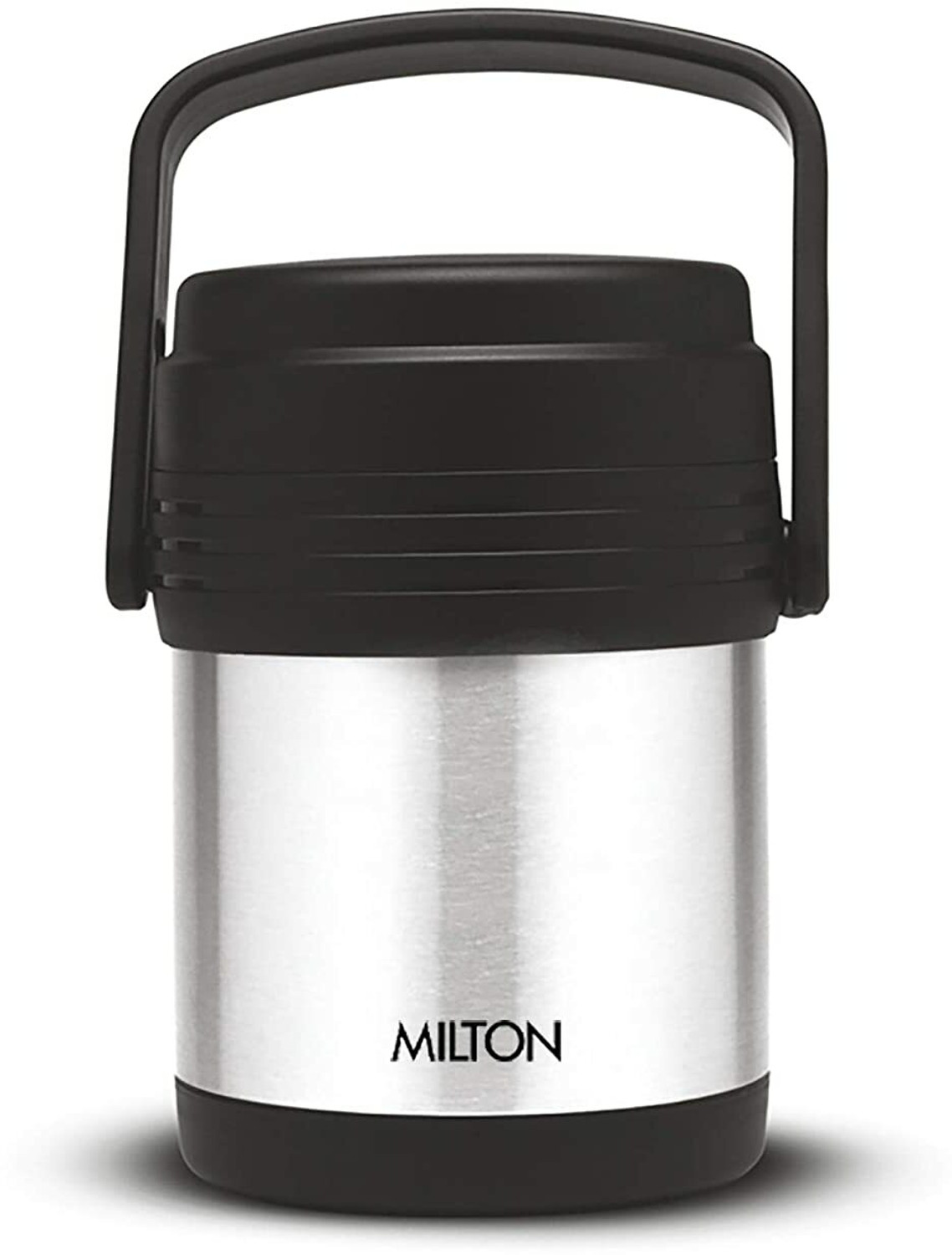 Image of MILTON Thermosteel Hot Meal 3 Stainless Steel Inner Container Lunch Box 3 Containers Stainless Steel Office Lunch Box
