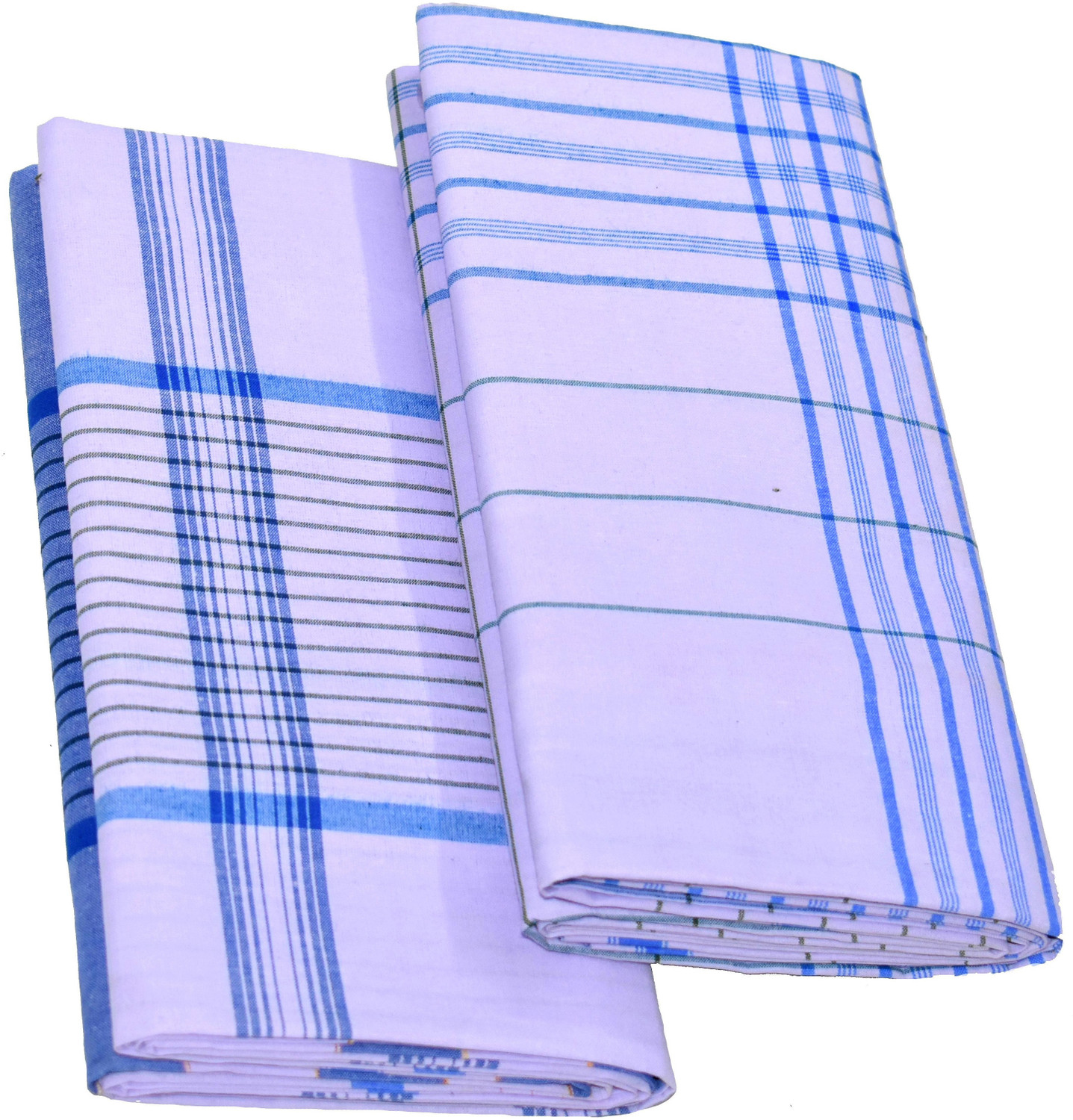 Image of TUNI MANI Checkered White, Blue Lungi