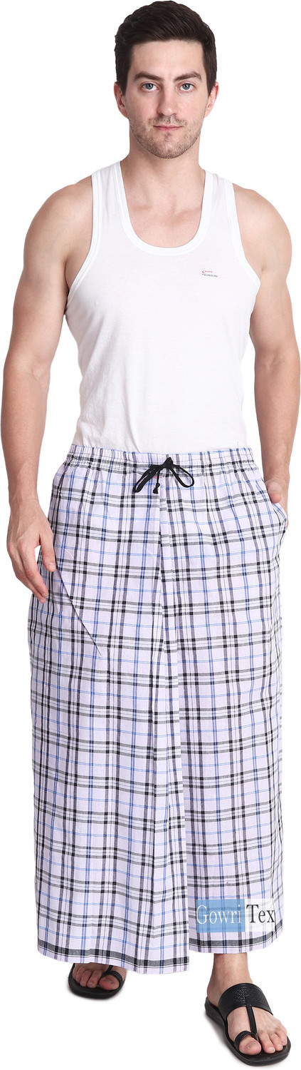 Image of GOWRI TEX Checkered Multicolor Lungi