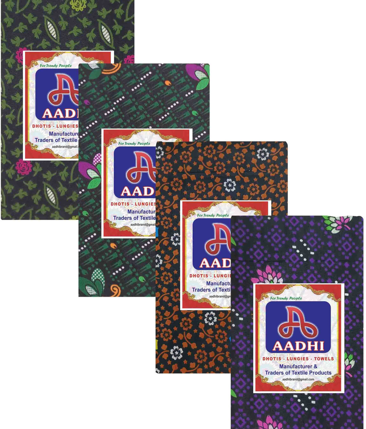 Image of aadhi Printed Multicolor Lungi