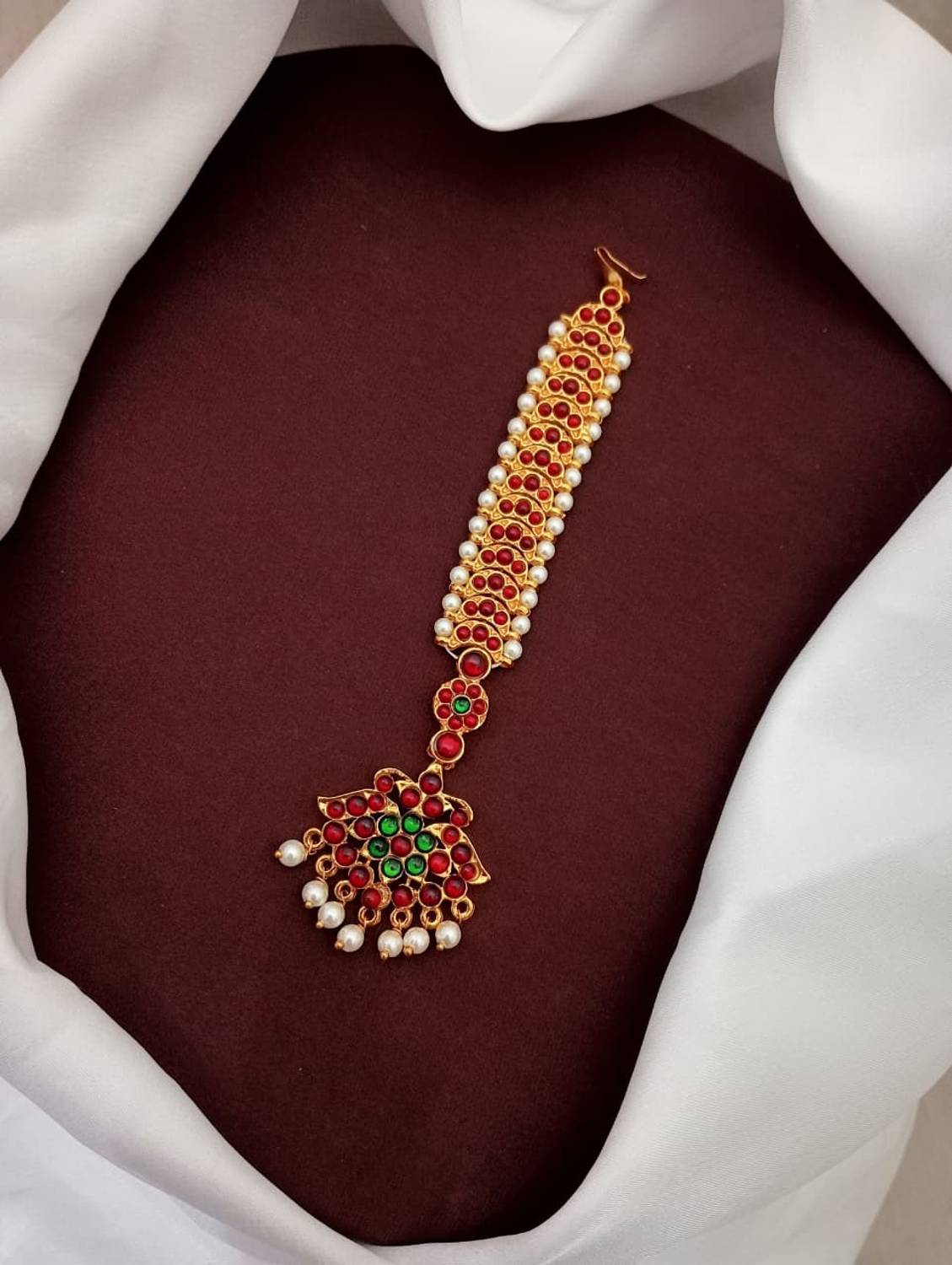 bharatnatyam mangtikka Alloy Maang Tikka