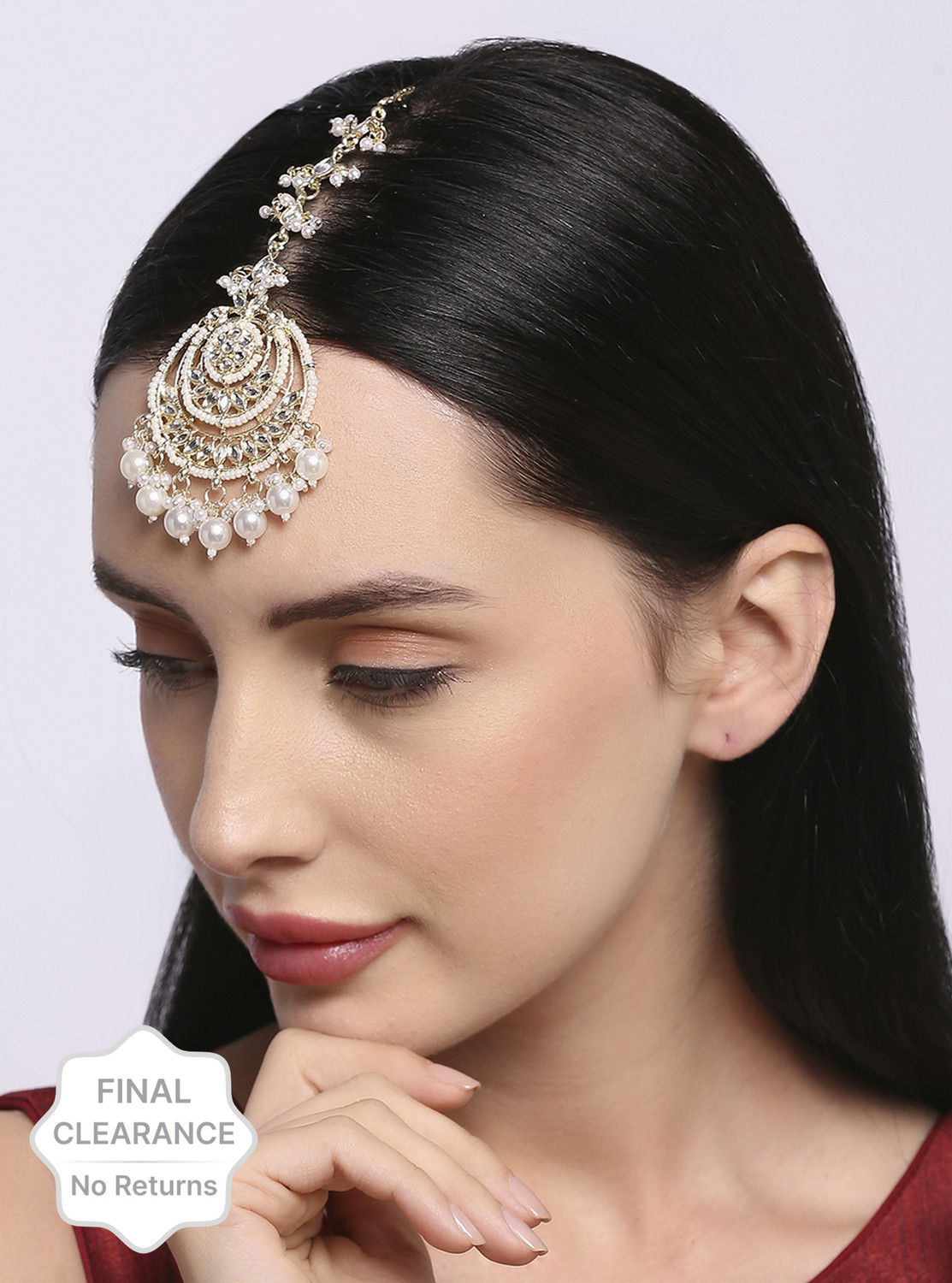 Image of SATRANGI JEWEL Alloy Maang Tikka