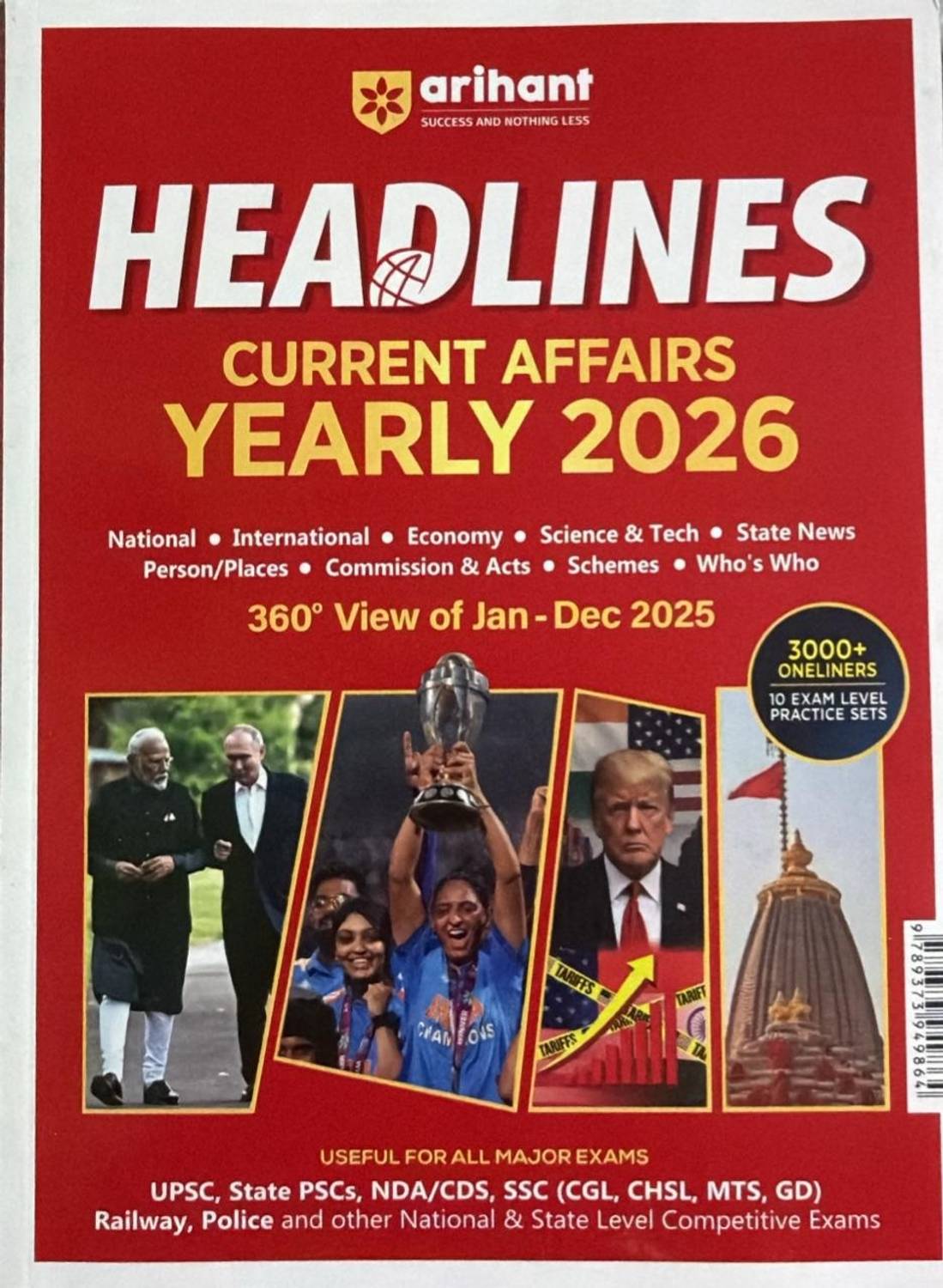 Arihant Headlines Current Affairs Yearly 2026 January Release - From Jan to Dec Magazines
