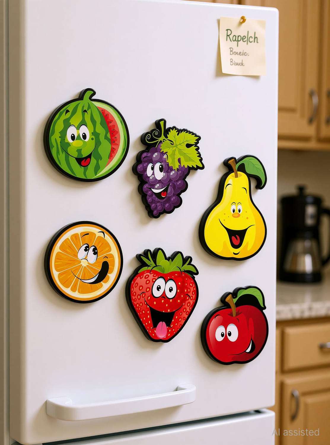 Image of Raptech Fridge Magnets Refrigerator Cute Designs for Home, Kitchen and Office Fridge Magnet Pack of 6