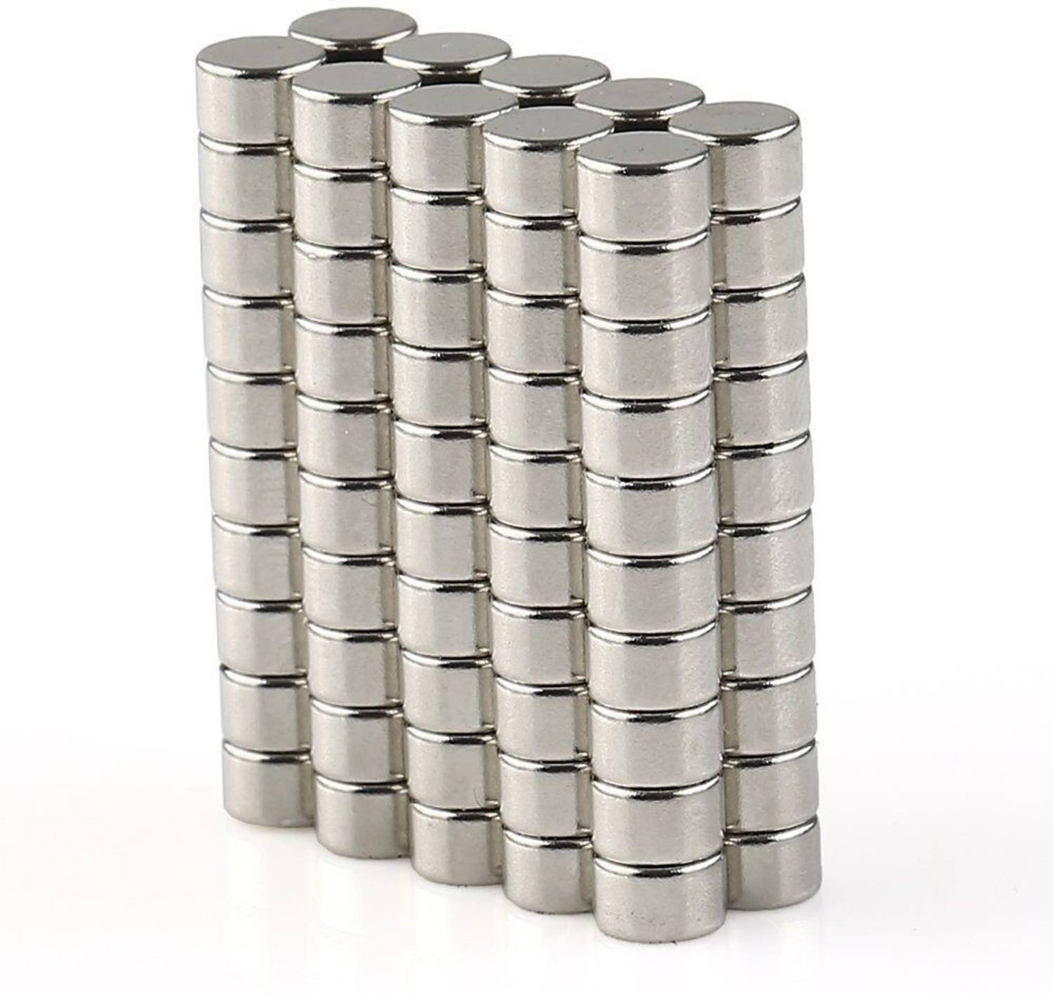 ART IFACT 50 Pieces of 5mm x 3mm Magnets - N52 Disc magnets - Circle - Rare Earth NdfeB Fridge Magnet, Multipurpose Office Magnets, Magnetic Paper Holder Pack of 100