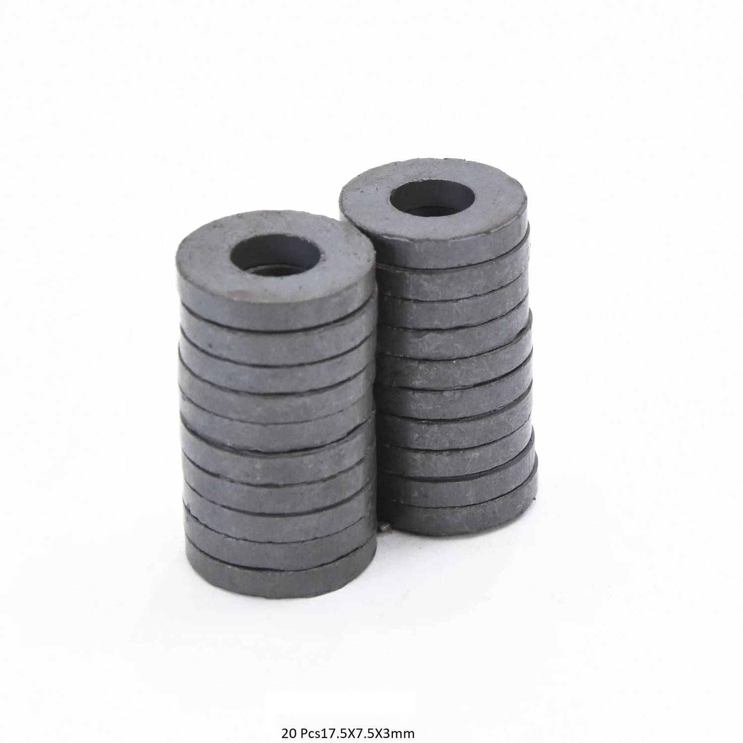 BM RETAIL 20 Piece Black Ring Magnets 17.5X7.5X3mm Use As Fridge Magnet, Kitchen Organiser Magnet, Multipurpose Office Magnets Pack of 1