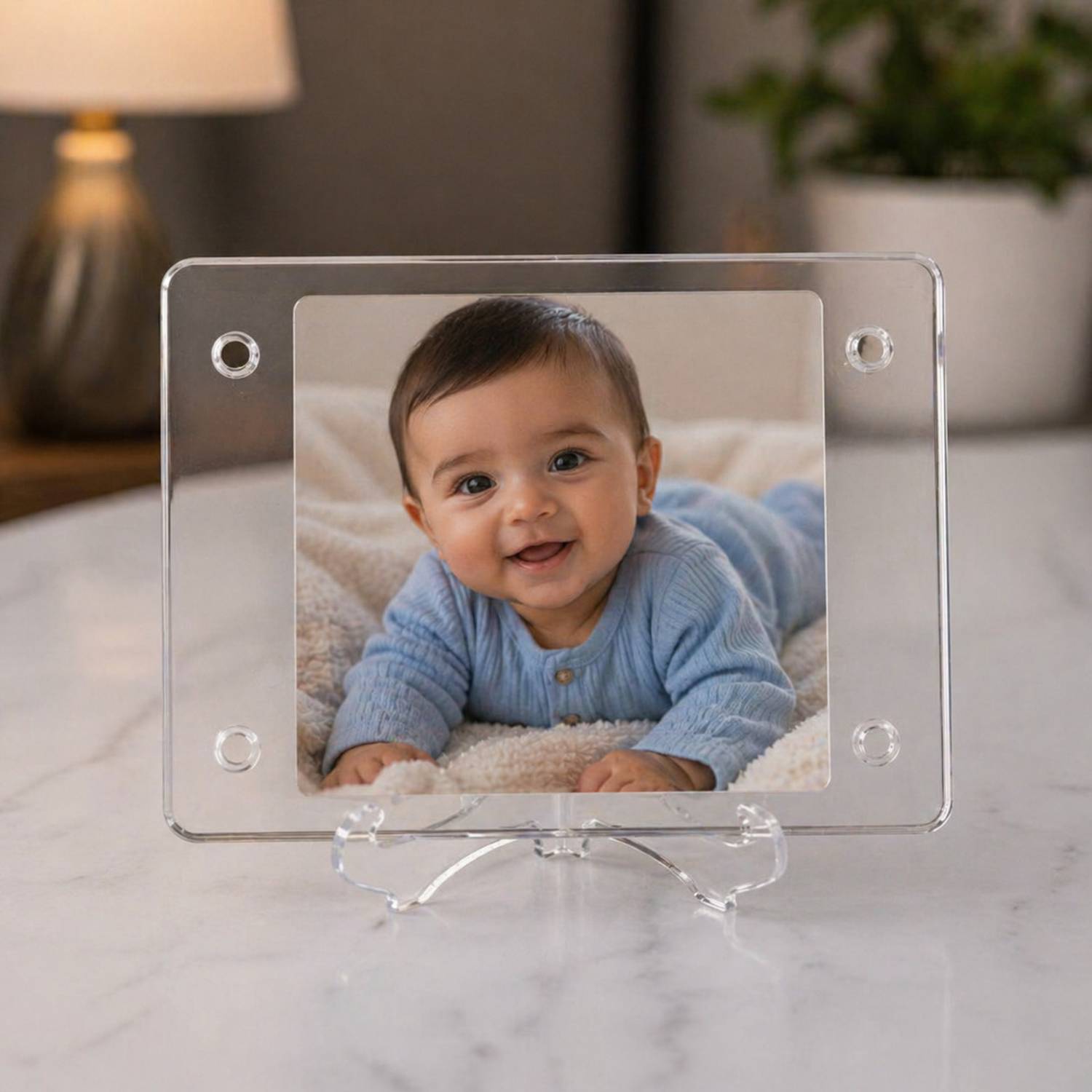 konst Transparent Acrylic Photo Frame with Stand & Magnet set of 2