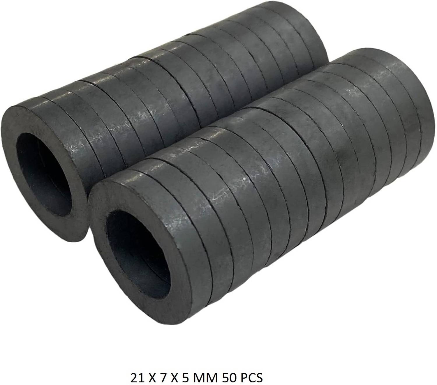 BM RETAIL 20 Piece Black Ring Magnets Set (21 X 7 X 5 MM)Use As Fridge Magnet, Kitchen Organiser Magnet, Multipurpose Office Magnets Pack of 1