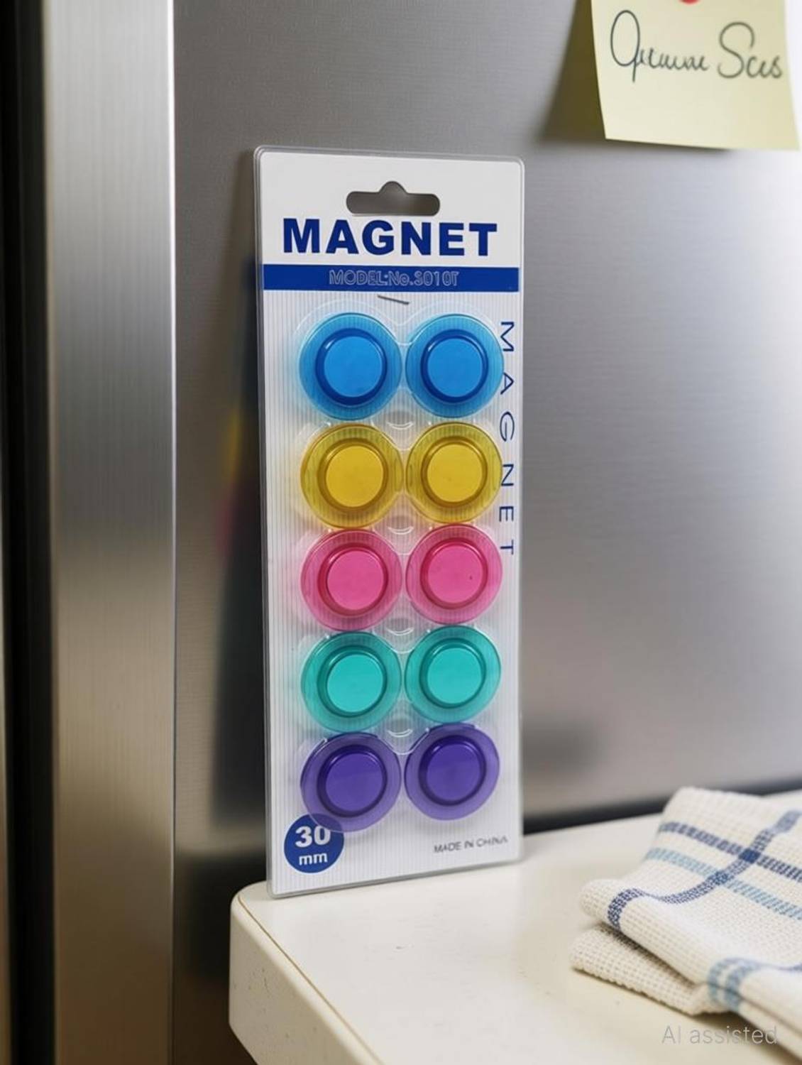 BM RETAIL Magnetic Fridge Buttons Pack of 10. (Small) Fridge Magnet Pack of 10 Multipurpose Office Magnets Pack of 1
