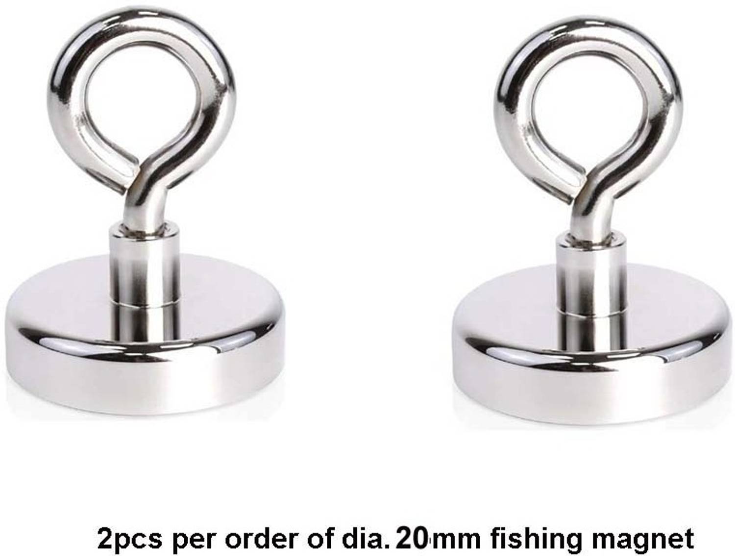2fortheroad 333061(2pcs) NEODYMIUM Lifting Fishing Loading Recovery Retreival upto 5kg 2pcs Magnetic Pickup Tool