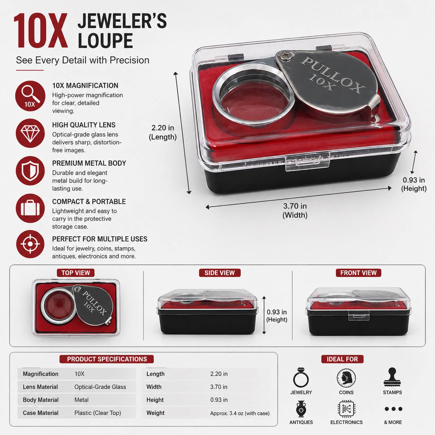 pullox 10X Foldable Magnifying Glass - Image 3