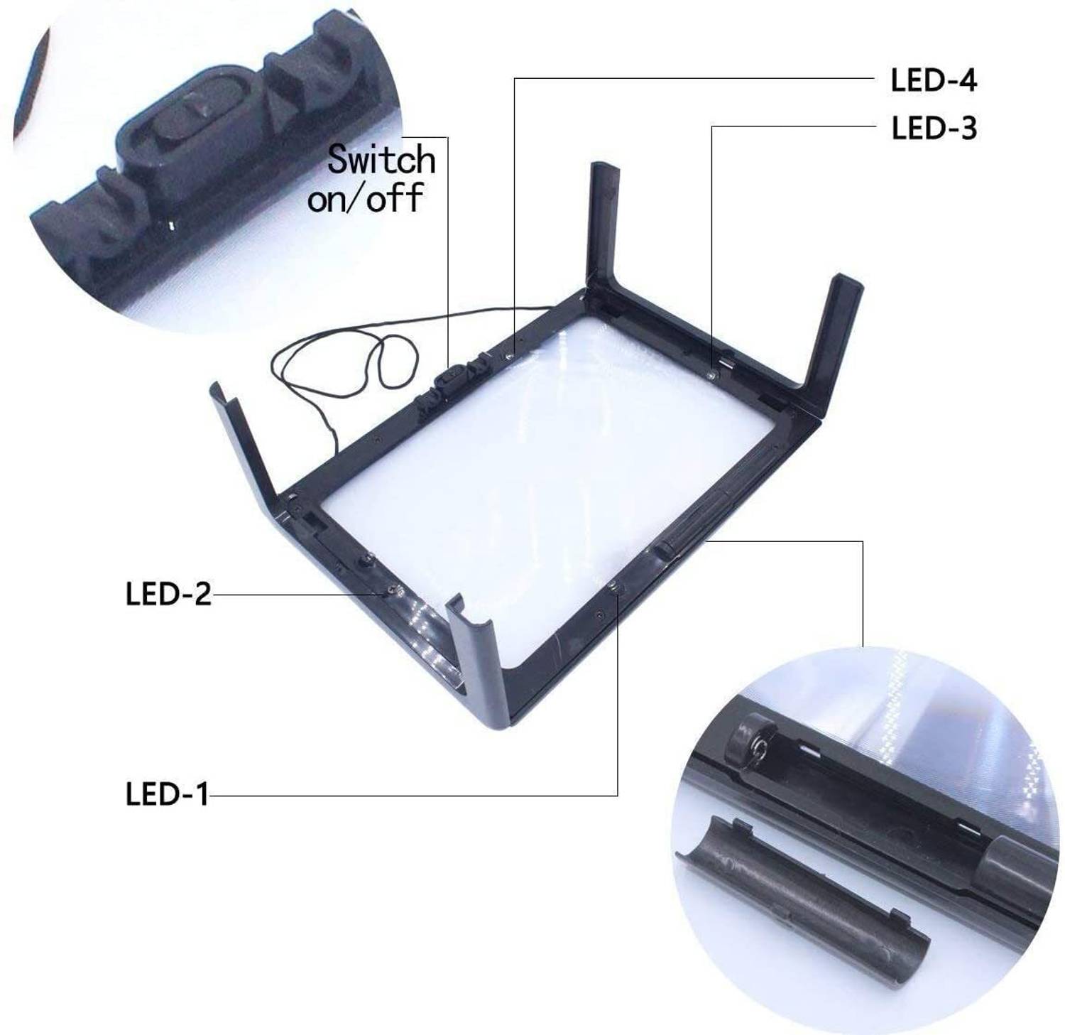 Keetoz 3X Magnification LED Lighted Magnifying Glass - Image 2