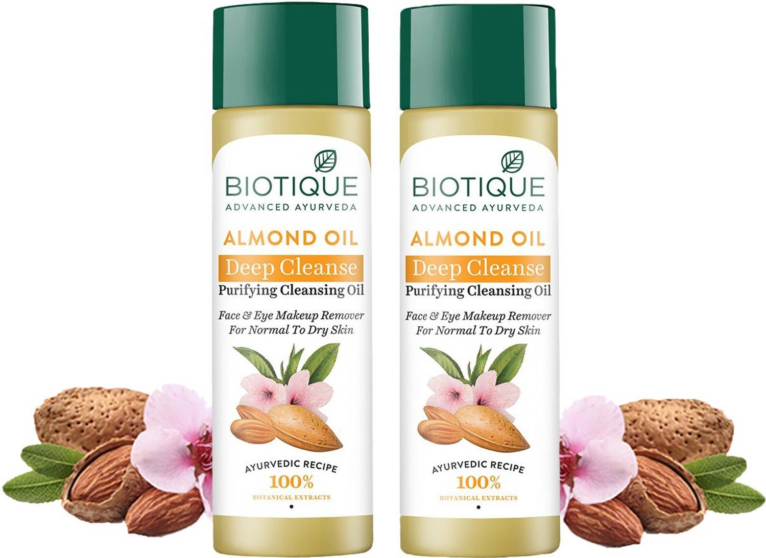 BIOTIQUE Bio Almond Oil Soothing Face andEye Makeup Cleanser, 120ml (Pack of 2) Makeup Remover