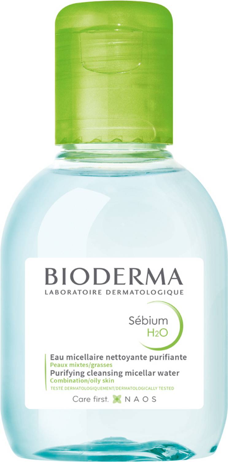 BIODERMA Sebium H2O Purifying Micellar Cleansing Water and Makeup Removing Solution for Combination to Oily Skin Makeup Remover