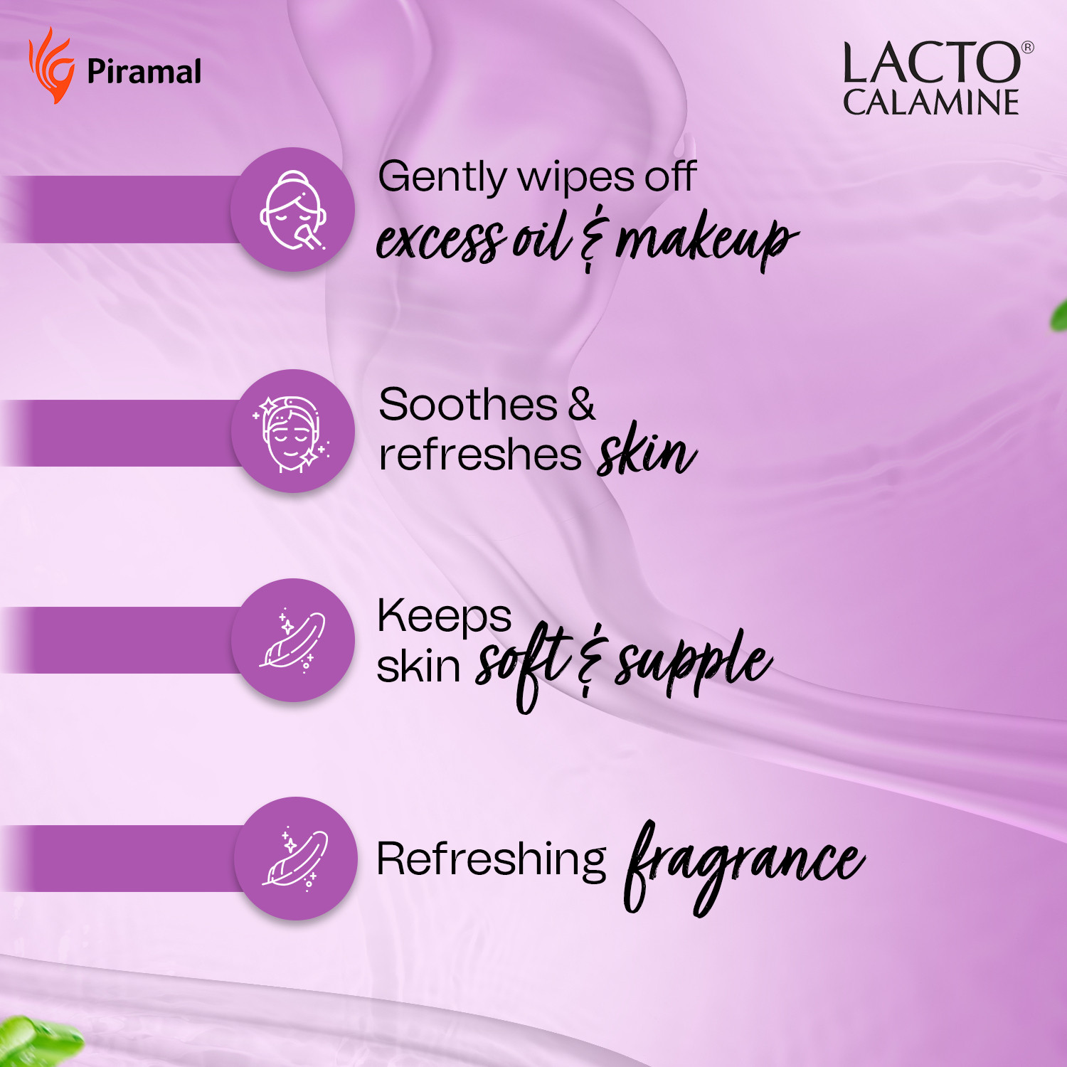 Image of Lacto Calamine Oil Control Wipes with Neem,Vitamin B3 and Aloe Vera, No Parabens Alcohol Makeup Remover