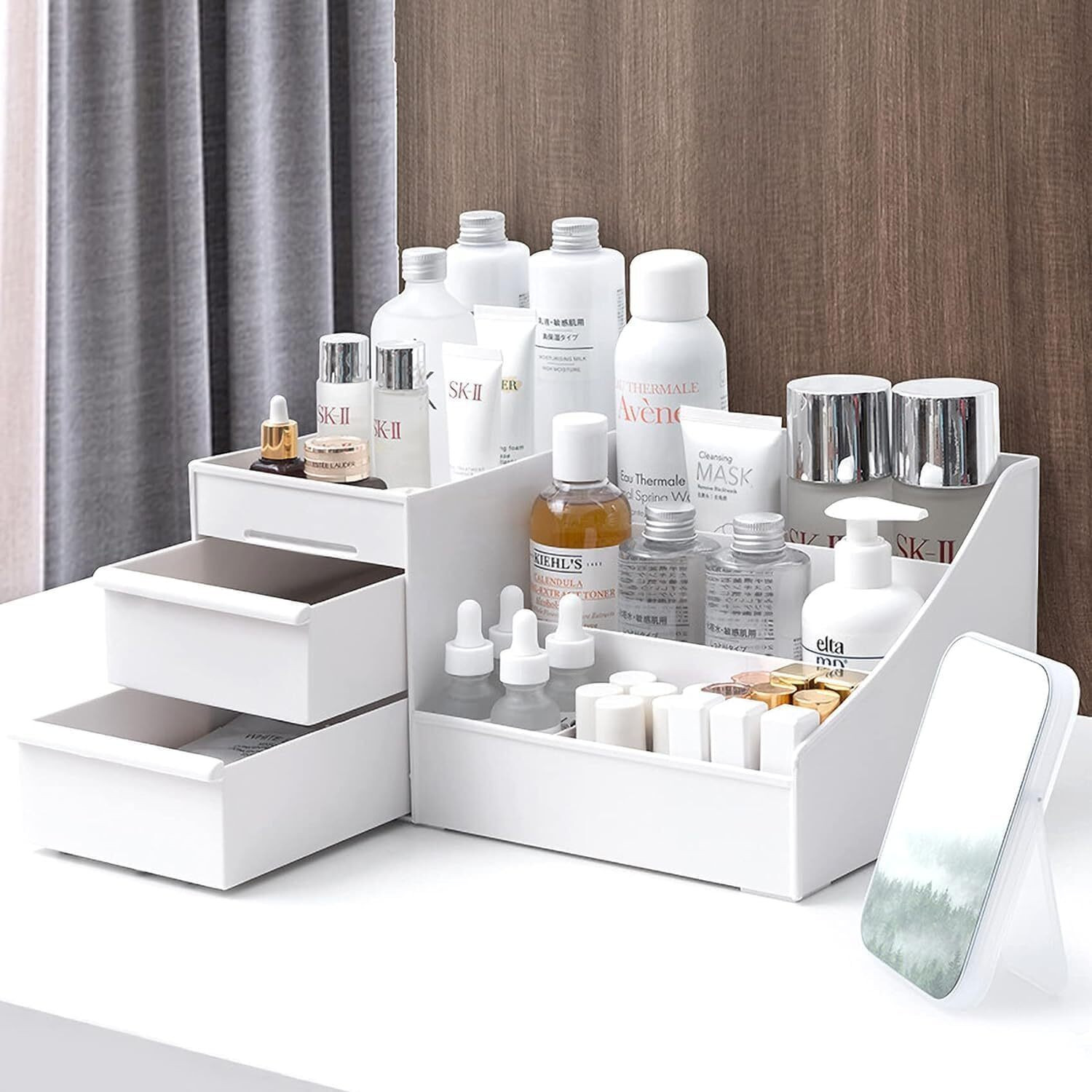Image of TOOBIL 7 Compartments plastic Desk Organizer Box Drawers Storage Plastic Stationary Box & Accessories