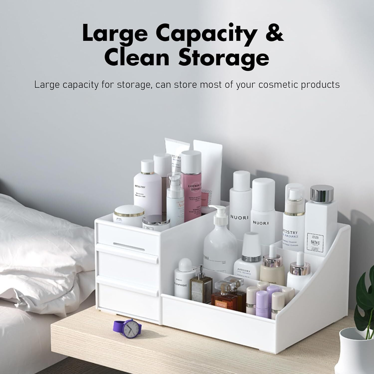 Image of TOOBIL 7 Compartments plastic Desk Organizer Box Drawers Storage Plastic Stationary Box & Accessories