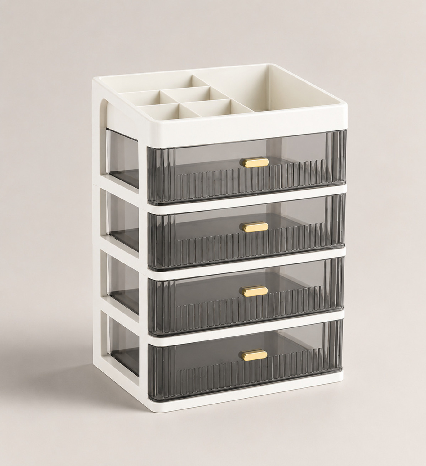 CENTURY 4 Layer Makeup Storage Box White 7 Vanity Box