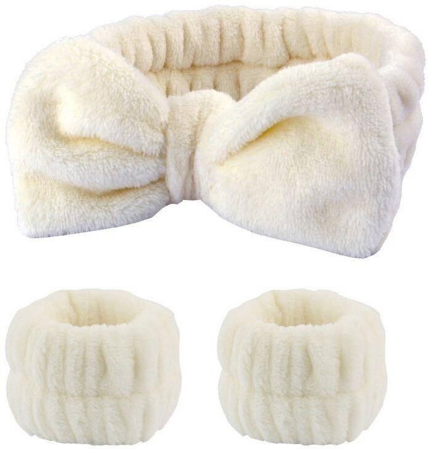 ARJ Spa Headband & Wristband Set for Face Wash Spa Headband and Wristband Set Rubber Band