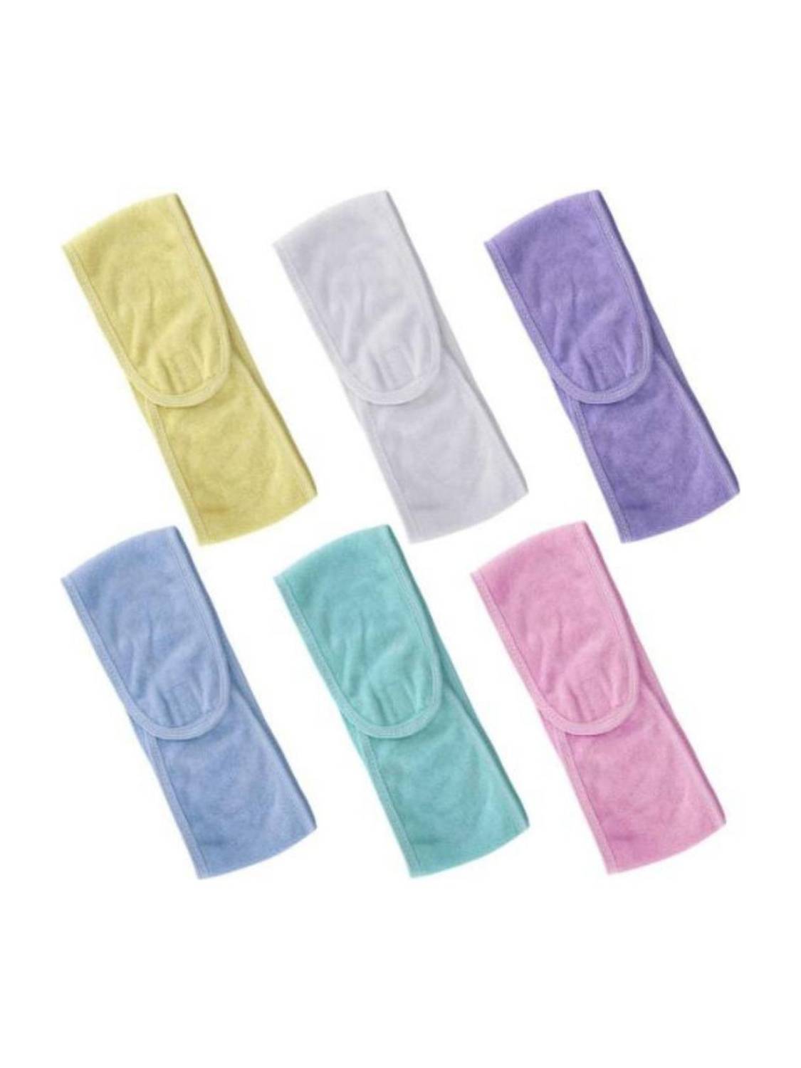 BEAUTRISTRO Women's Polycotton Facial Headbands, Stretchable Elasticized Adjustable Facial Band For Women & Men, Facial Headbands Pack of 6 Makeup Headband