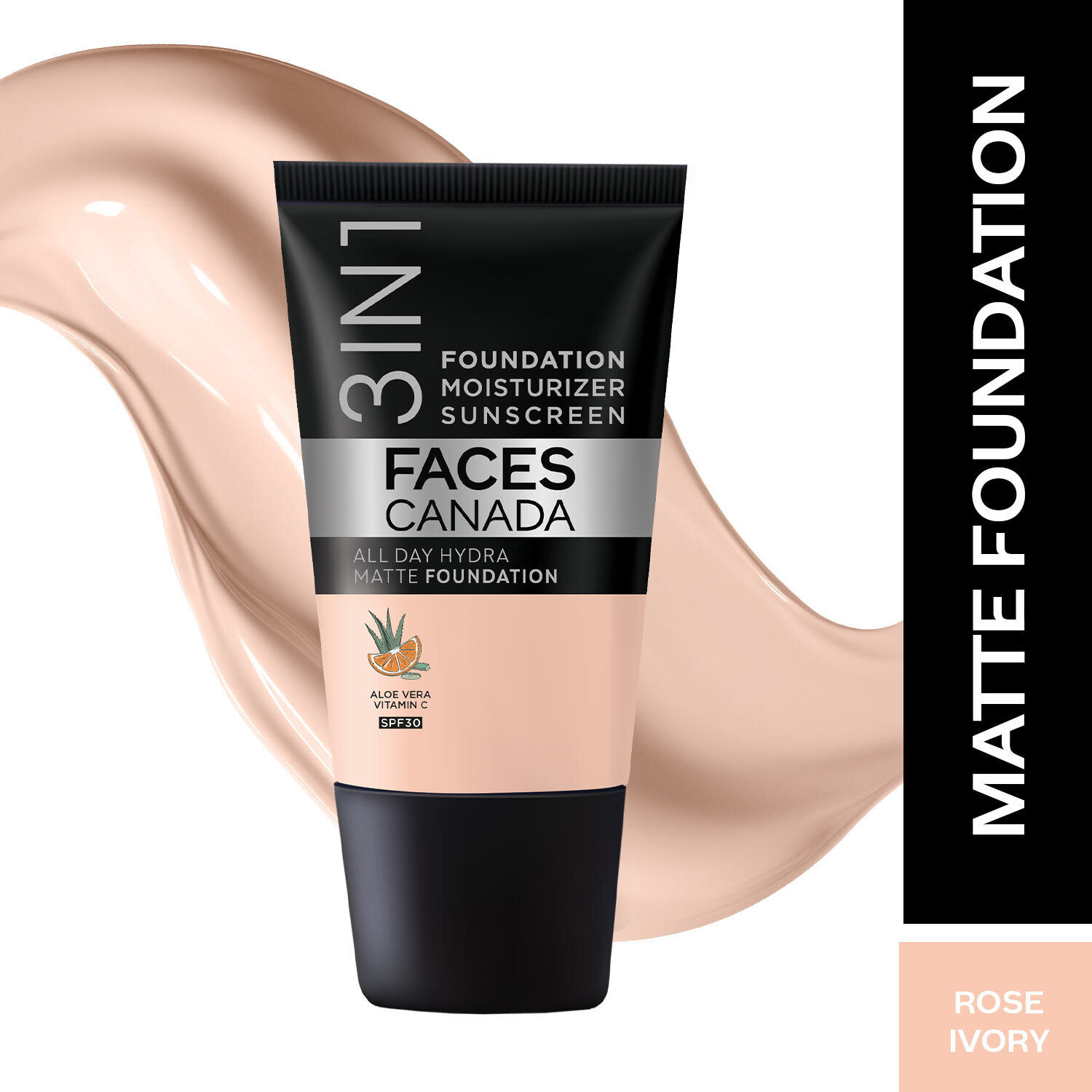 Image of FACES CANADA Makeup Fixer (50ml) + Rose Ivory Hydra Matte Mini Foundation (18ml) Foundation
