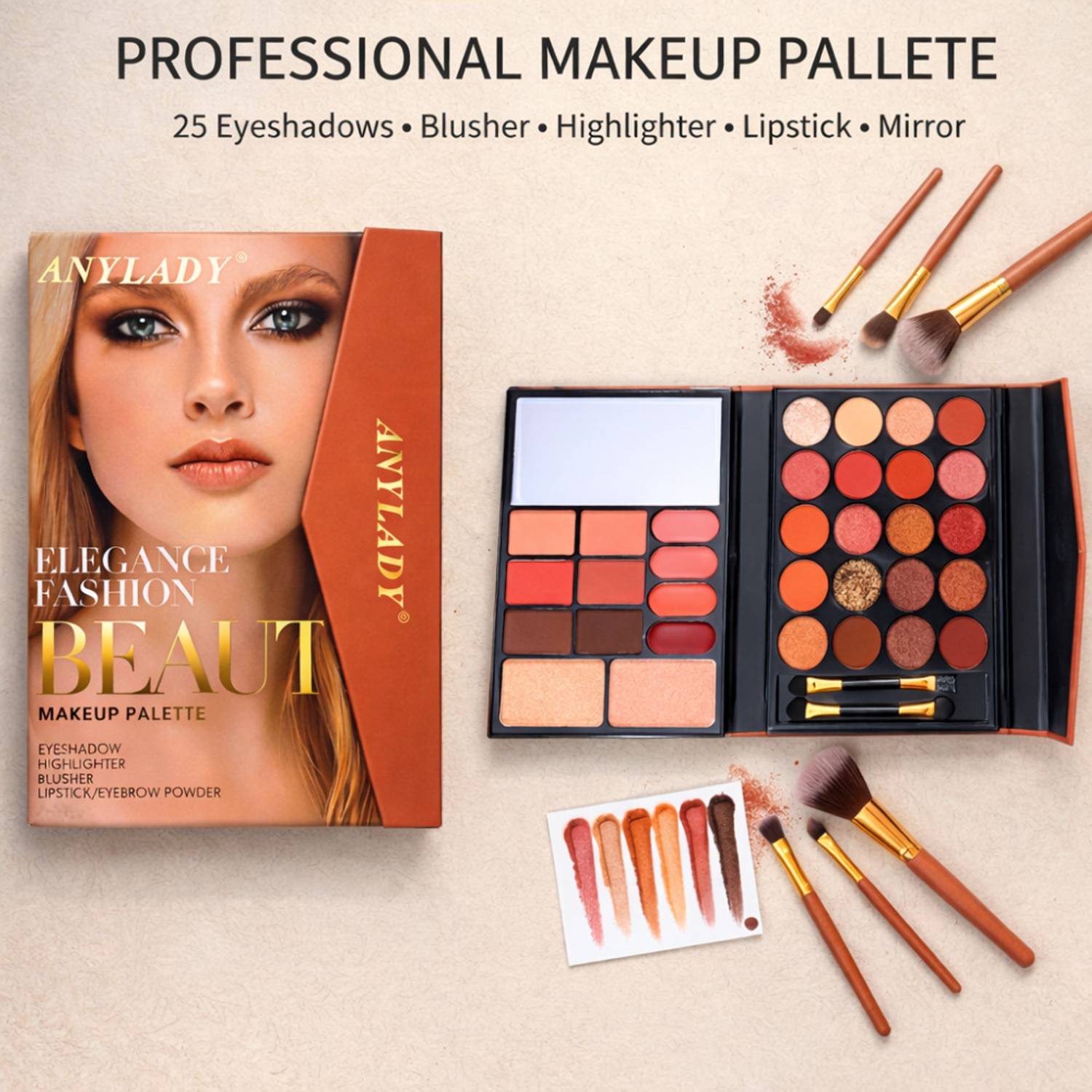 Linivya All In One Makeup Kit - 20 Eyeshadow, Highlighter, Blusher