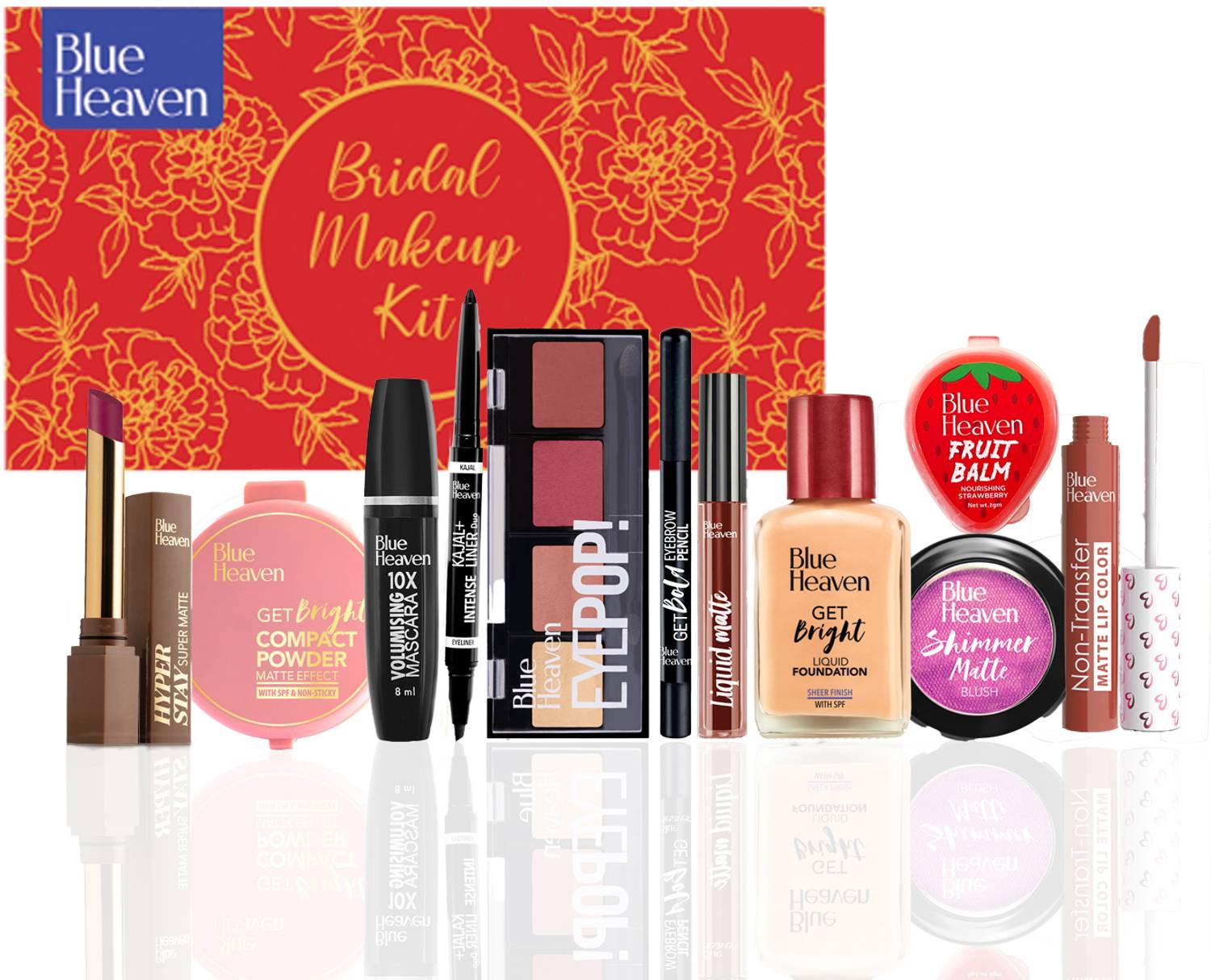 BLUE HEAVEN Bridal Makeup kit for women 38.4g + 49.35 ml Rs. 326 - Flipkart