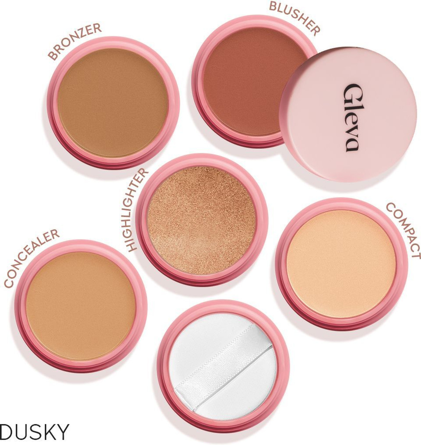 Image of Gleva 5-in-1 Makeup Stack, Smooth & Blendable, Travel-Friendly Makeup Kit ( Dark )