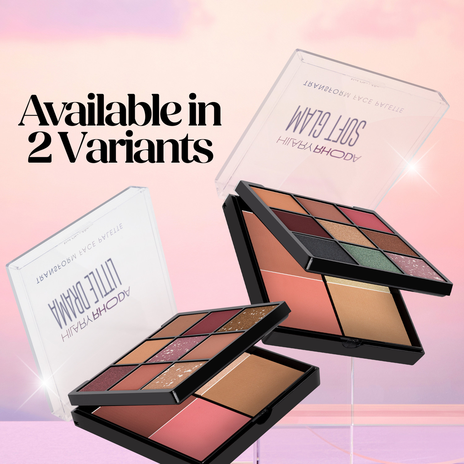 Image of Hilary Rhoda Transform Face Palette|Highly Pigmented |Matte & Shimmer Finish |18g (Soft Glam)