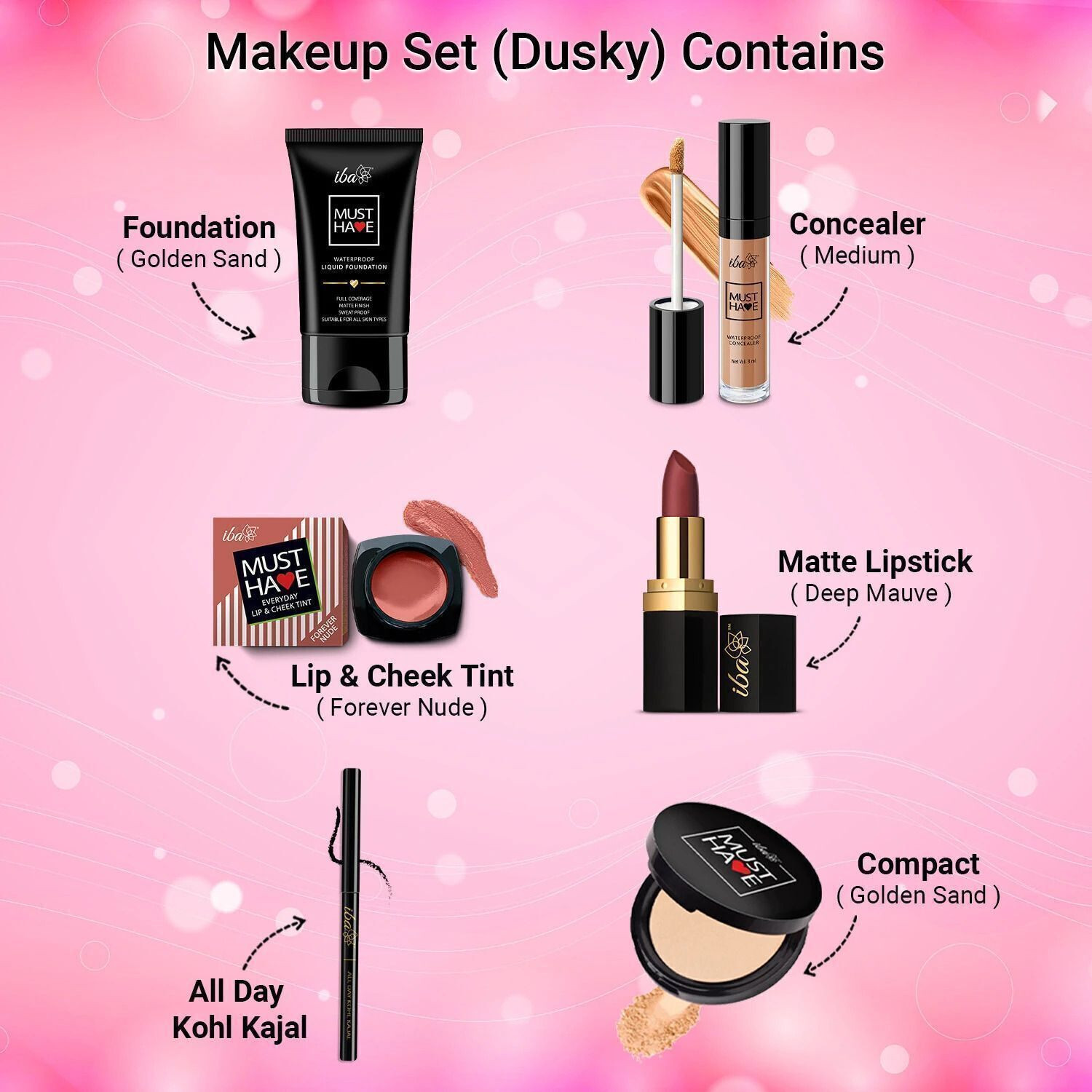Image of Iba Must Have Makeup Set (Dusky)