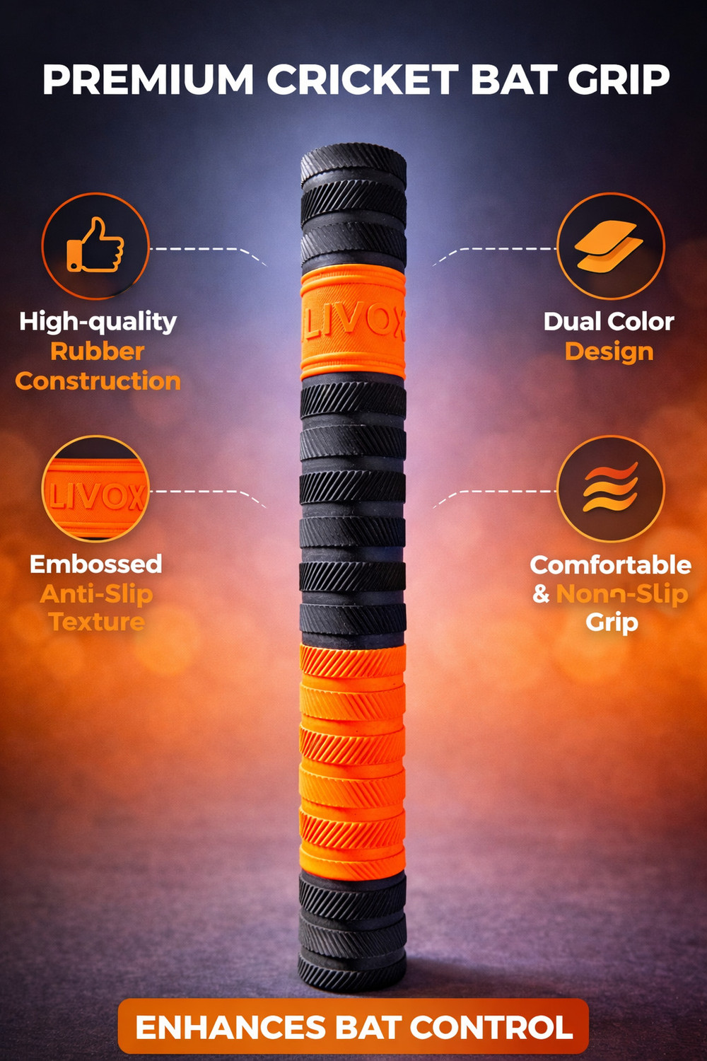 Image of LIVOX Cricket bat knocking hammer with bat grip,cone and bat oil Wooden Bat Mallet