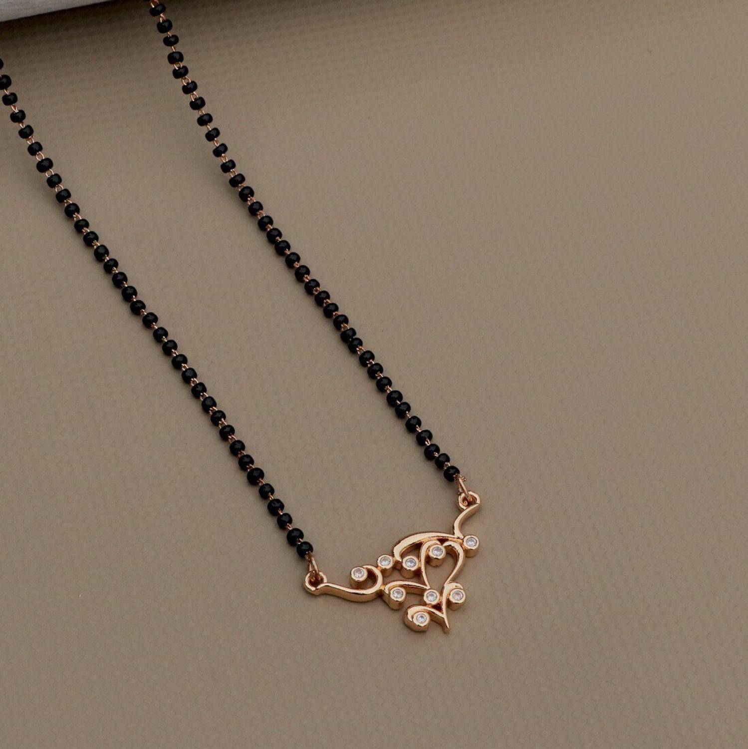 Bluewhale one line design short mangalsutra Brass Mangalsutra