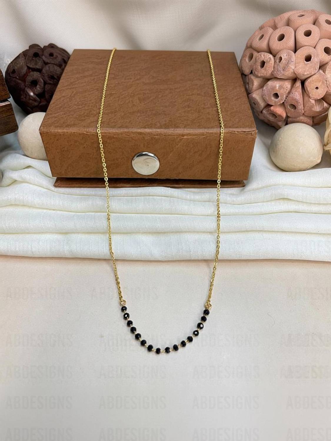 Abdesigns Gold Plated Mangalsutra with Chain for Women Brass Mangalsutra