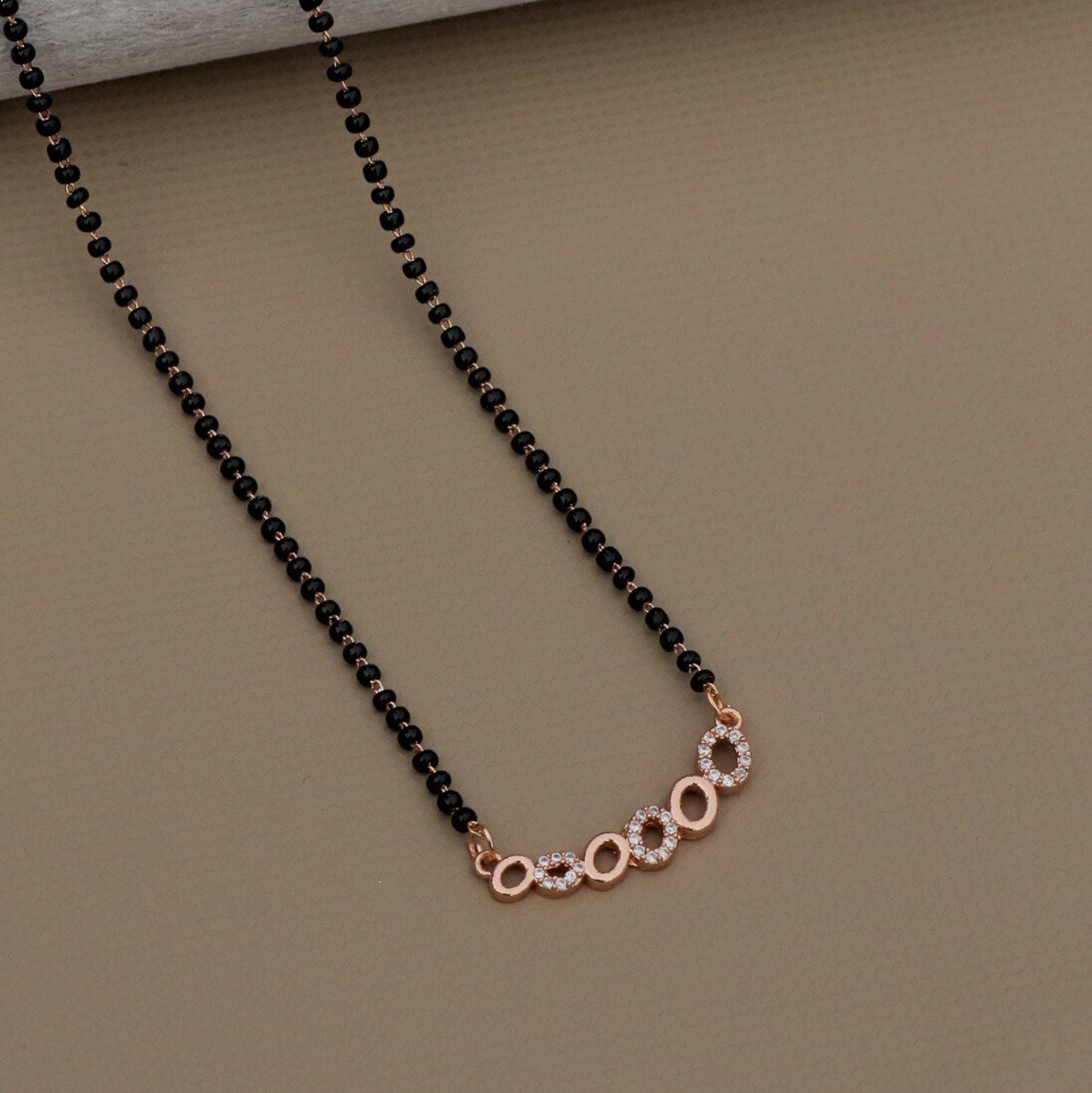Bluewhale rose gold mangalsutra Brass Mangalsutra