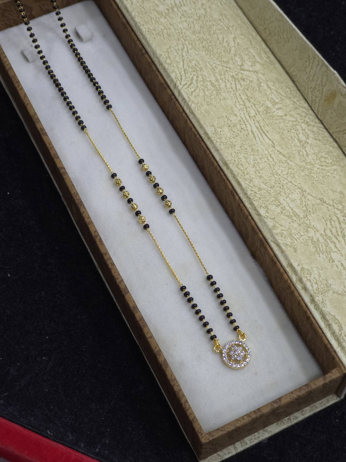 BELWICK White Diamond Fancy For Woman Alloy Mangalsutra