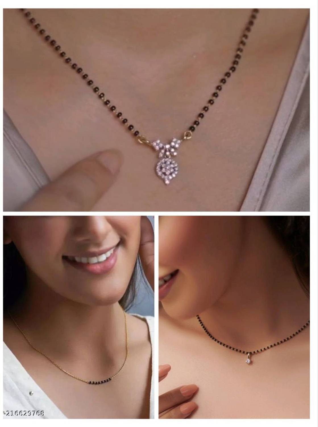 Bhumi09 Bhumi09 (BUY 1 GET 2 FREE ) Fancy AD New Stylish Gold Mangalsutra For women Brass Mangalsutra