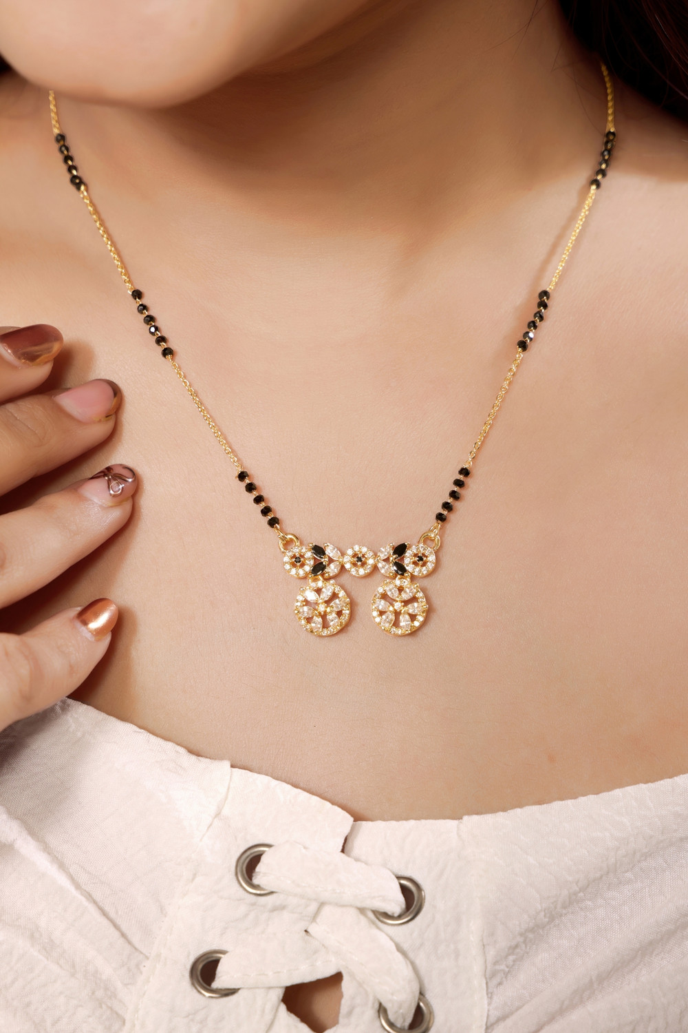 Image of StyleWithJankiii For Women and girls Daily & Party Wear - highlights versatility Brass Mangalsutra